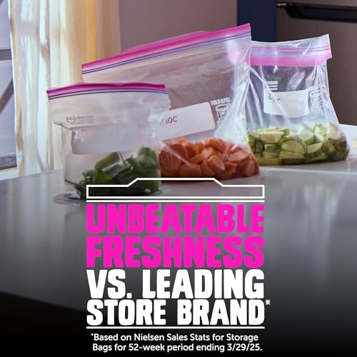 Ziploc Gallon Food Storage Bags, Stay Open Design with Stand-Up Bottom, Easy to Fill, 42 Count - My Kitchen Products