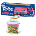 Ziploc Gallon Food Storage Bags, Stay Open Design with Stand-Up Bottom, Easy to Fill, 42 Count - My Kitchen Products