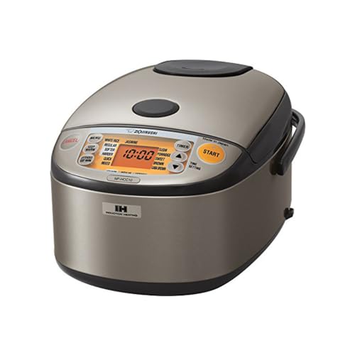 Zojirushi NP-HCC18XH Induction Heating System Rice Cooker and Warmer, 1.8 L, Stainless Dark Gray - My Kitchen Products