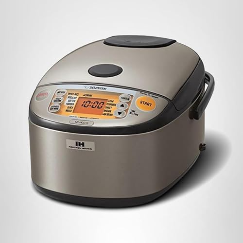 Zojirushi NP-HCC18XH Induction Heating System Rice Cooker and Warmer, 1.8 L, Stainless Dark Gray - My Kitchen Products