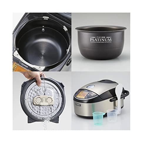 Zojirushi NP-NWC10XB 5.5-Cup Pressure Induction Heating Rice Cooker and Warmer (Stainless Black) - My Kitchen Products