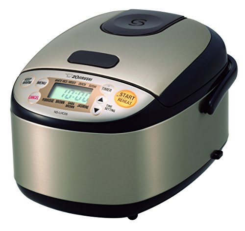 Zojirushi NS-LHC05 Micom Rice Cooker & Warmer, Stainless Dark Brown, 3 Cups Uncooked - My Kitchen Products