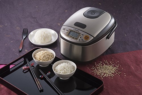 Zojirushi NS-LHC05 Micom Rice Cooker & Warmer, Stainless Dark Brown, 3 Cups Uncooked - My Kitchen Products