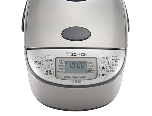 Zojirushi NS-TPC10XT Micom Rice Cooker & Warmer (with PFAS-Free Nonstick), 5.5-Cup, Stainless Brown - My Kitchen Products
