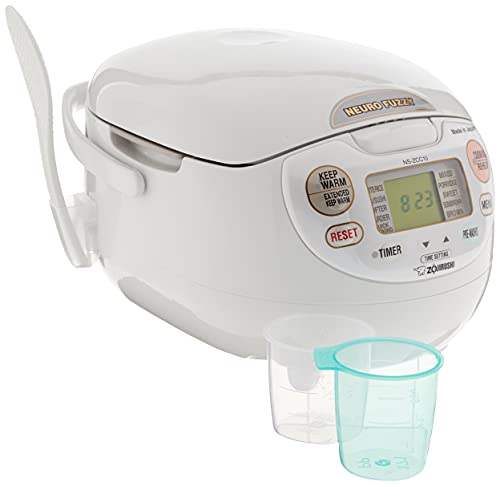 Zojirushi NS-ZCC10 5-1/2-Cup Neuro Fuzzy Rice Cooker and Warmer, Premium White - My Kitchen Products