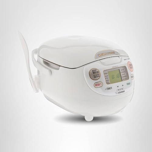 Zojirushi NS-ZCC10 5-1/2-Cup Neuro Fuzzy Rice Cooker and Warmer, Premium White - My Kitchen Products