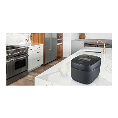 Zojirushi NW-QAC10 5.5-Cup Capacity Flat-Top Induction Cooker and Warmer with Custom Cooking Pan, Double Non-Stick Coating for Easy Clean-Up (Black) - My Kitchen Products