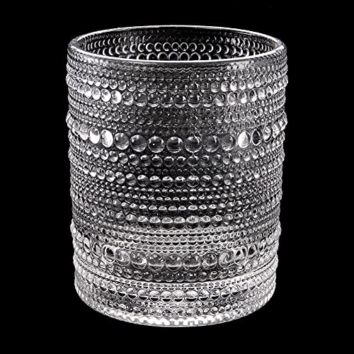 ZOOFOX Set of 6 Romantic Water Glasses, 12 oz Hobnail Glasses Tumbler, Clear Embossed Vintage Glassware Set for Beer, Cocktail, Soda, Beverages - My Kitchen Products