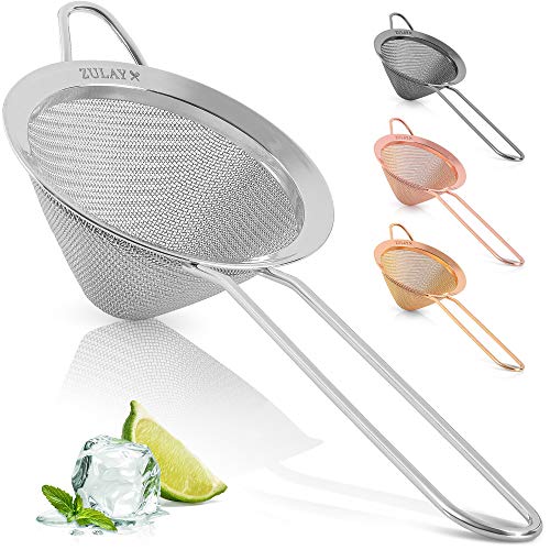 Zulay Kitchen 304 Stainless Steel Fine Mesh Strainer 3.35 in, Strainers Fine Mesh, Tea Strainers for Loose