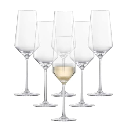 ZWIESEL GLAS Pure Champagne Glass (Set of 6), Champagne Flutes with Effervescent