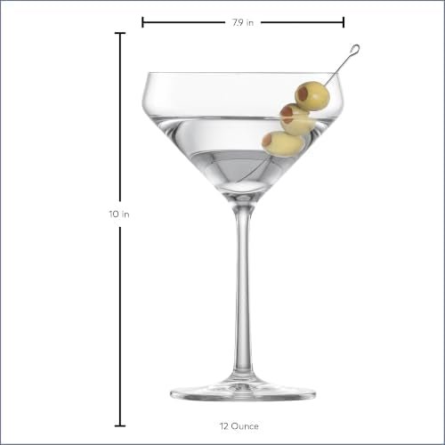 ZWIESEL GLAS Pure Martini Glass (Set of 6), Cocktail Glasses for Martini, Dishwasher-Safe Machine-Made Tritan Crystal Glasses, Made in Germany (12.3 Ounce) - My Kitchen Products