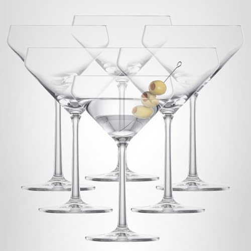 ZWIESEL GLAS Pure Martini Glass (Set of 6), Cocktail Glasses for Martini, Dishwasher-Safe Machine-Made Tritan Crystal Glasses, Made in Germany (12.3 Ounce) - My Kitchen Products