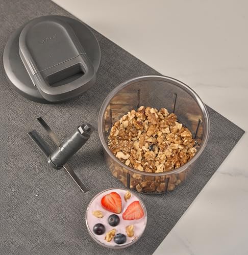 Zyliss Easy Pull Food Chopper and Manual Food Processor - Hand-Held Slicer & Dicer for Fruits & Vegetables - Easy Pull Manual Food Chopper - Cooking Gadgets & Kitchen Essentials - Easy Pull 3.0 - My Kitchen Products