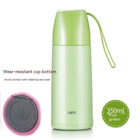 Women's Stainless Steel Thermos Cup With Large Capacity (Option: 723 Fruit Green 350ml Upgrade-Regular)