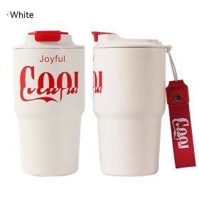 316 Stainless Steel Outdoor Good-looking Coffee Cup Vacuum Cup (Option: White-590ML)