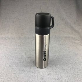 Creative Simple 304 Stainless Steel Vacuum Outdoor Sports Warm-keeping Water Cup (Option: Silver-600ml)