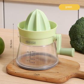 Household Multi-functional Small Manual Juicer Kitchen Gadgets (Color: Green)