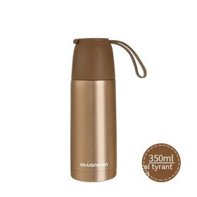 Women's Stainless Steel Thermos Cup With Large Capacity (Option: Gold 350ml-Regular)