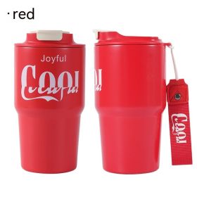 316 Stainless Steel Outdoor Good-looking Coffee Cup Vacuum Cup (Option: Red-590ml)